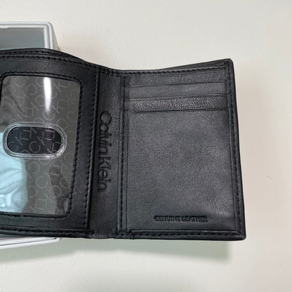 Calvin Klein カルバンクライン 財布 ウォレット コンパクト ミニ カードケース シンプル 三つ折り メンズ ブラック