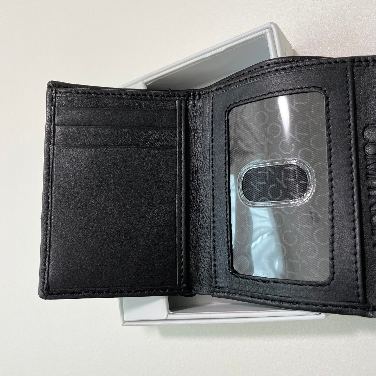 Calvin Klein カルバンクライン 財布 ウォレット コンパクト ミニ カードケース シンプル 三つ折り メンズ ブラック