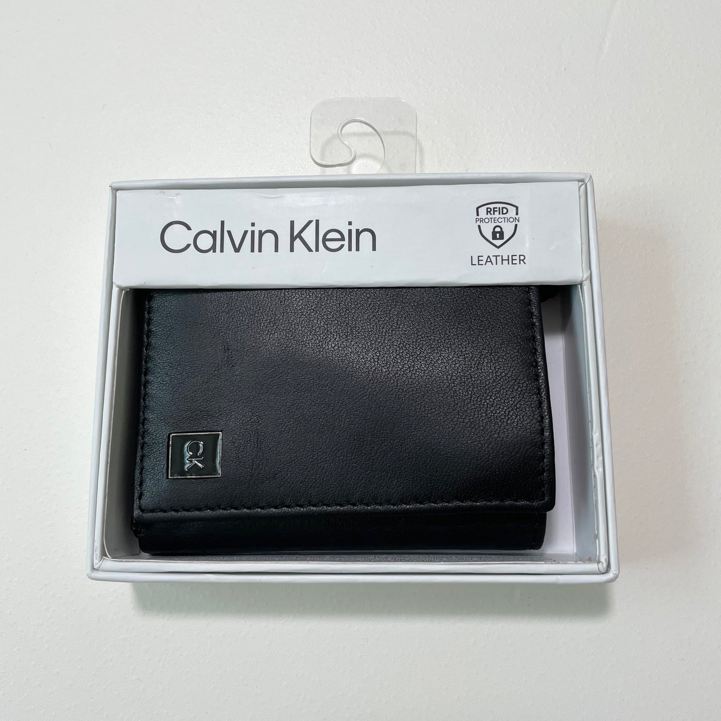 Calvin Klein カルバンクライン 財布 ウォレット コンパクト ミニ カードケース シンプル 三つ折り メンズ ブラック