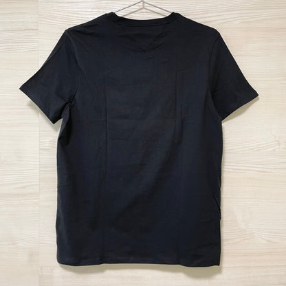 TOMMY HILFIGER トミーヒルフィガー Tシャツ S/L カットソー 半袖 プリント ロゴ シンプル メンズ 綿 ブラック