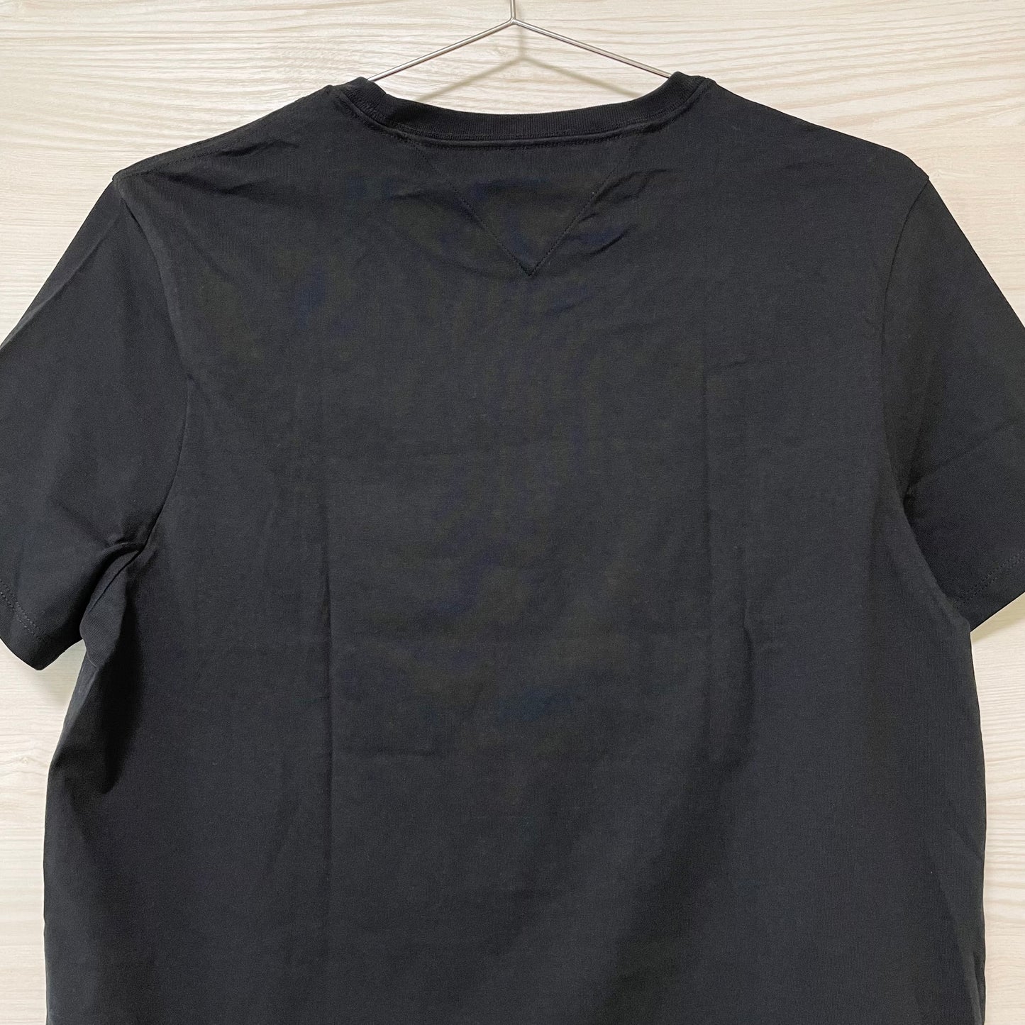 TOMMY HILFIGER トミーヒルフィガー Tシャツ S/L カットソー 半袖 プリント ロゴ シンプル メンズ 綿 ブラック