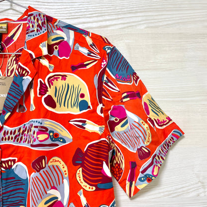 patagonia パタゴニア シャツ M/L  ウィメンズ タイダル スレッズ レディース オレンジ テンセル リヨセル 速乾 半袖