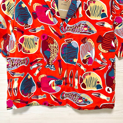 patagonia パタゴニア シャツ M/L  ウィメンズ タイダル スレッズ レディース オレンジ テンセル リヨセル 速乾 半袖