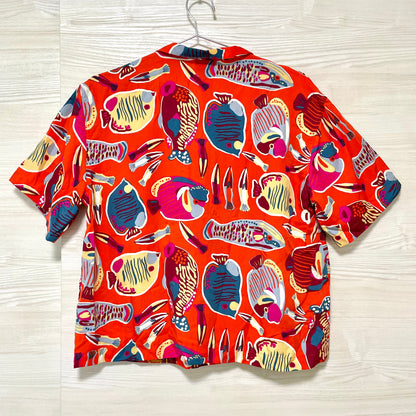 patagonia パタゴニア シャツ M/L  ウィメンズ タイダル スレッズ レディース オレンジ テンセル リヨセル 速乾 半袖