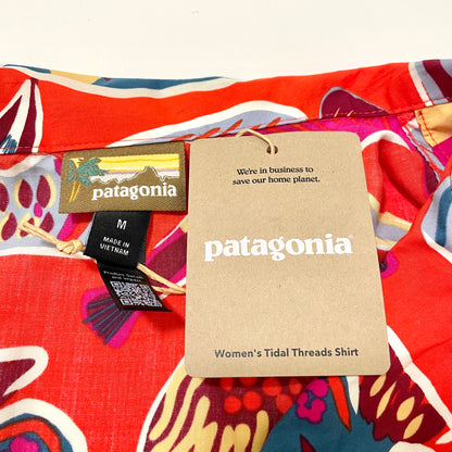 patagonia パタゴニア シャツ M/L  ウィメンズ タイダル スレッズ レディース オレンジ テンセル リヨセル 速乾 半袖