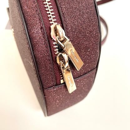 ケイトスペード ショルダーバッグ 斜め掛け ハート グリッター レディース 赤