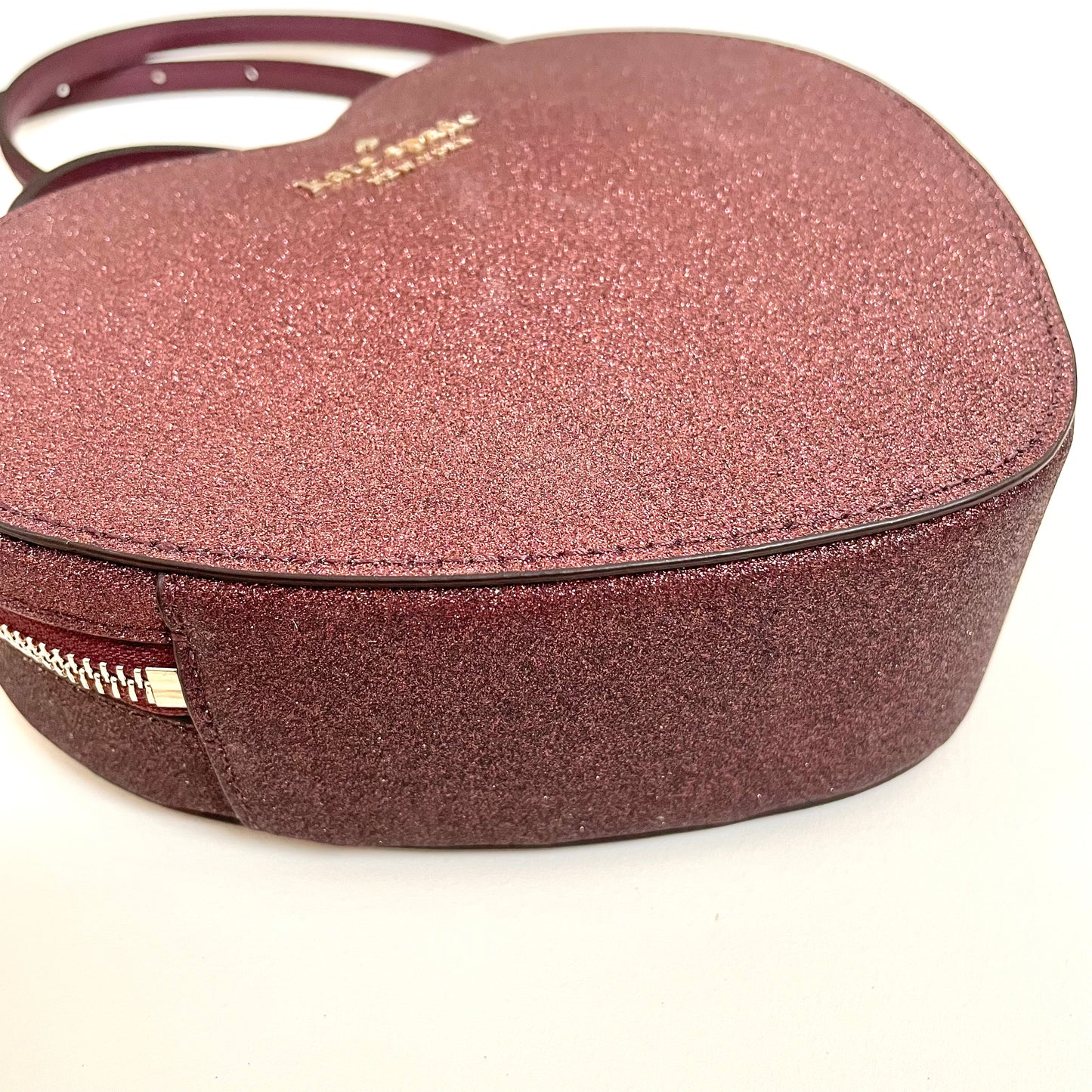 ケイトスペード ショルダーバッグ 斜め掛け ハート グリッター レディース 赤