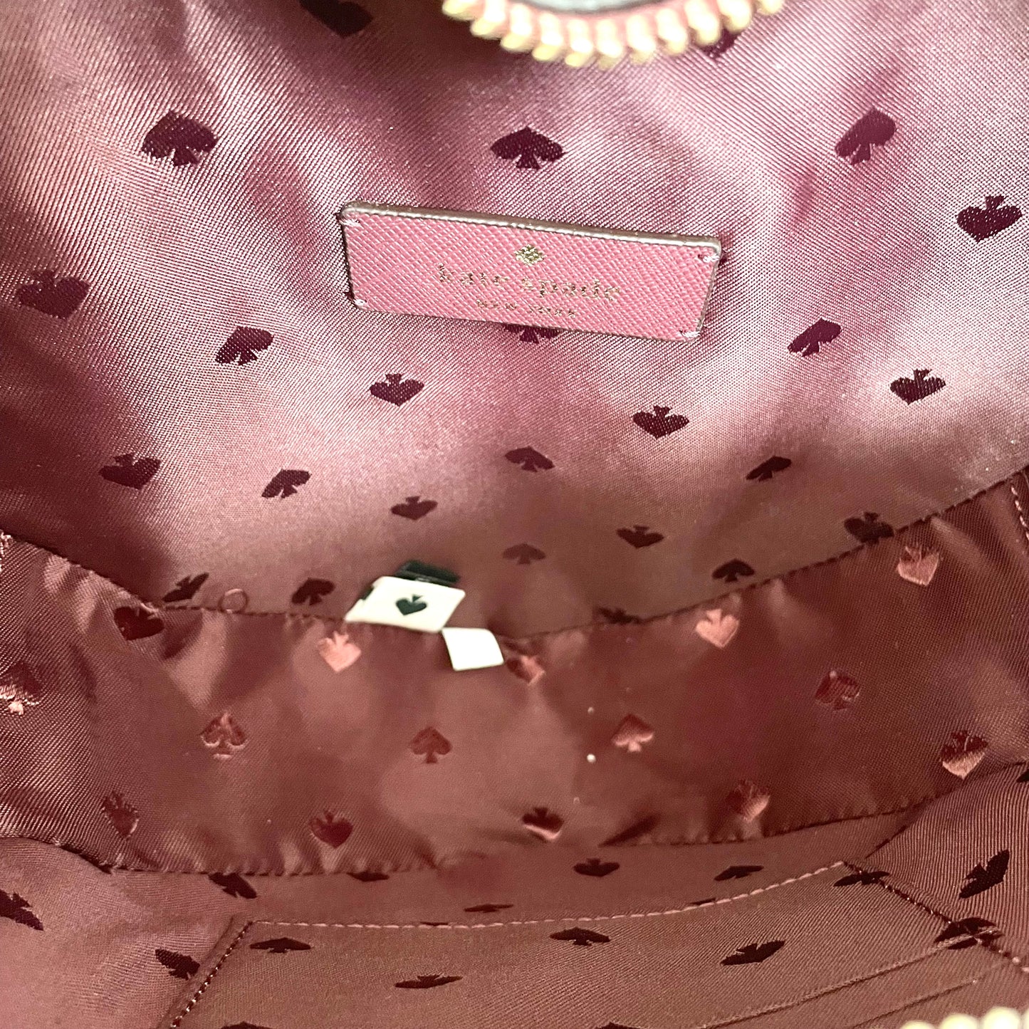 ケイトスペード ショルダーバッグ 斜め掛け ハート グリッター レディース 赤