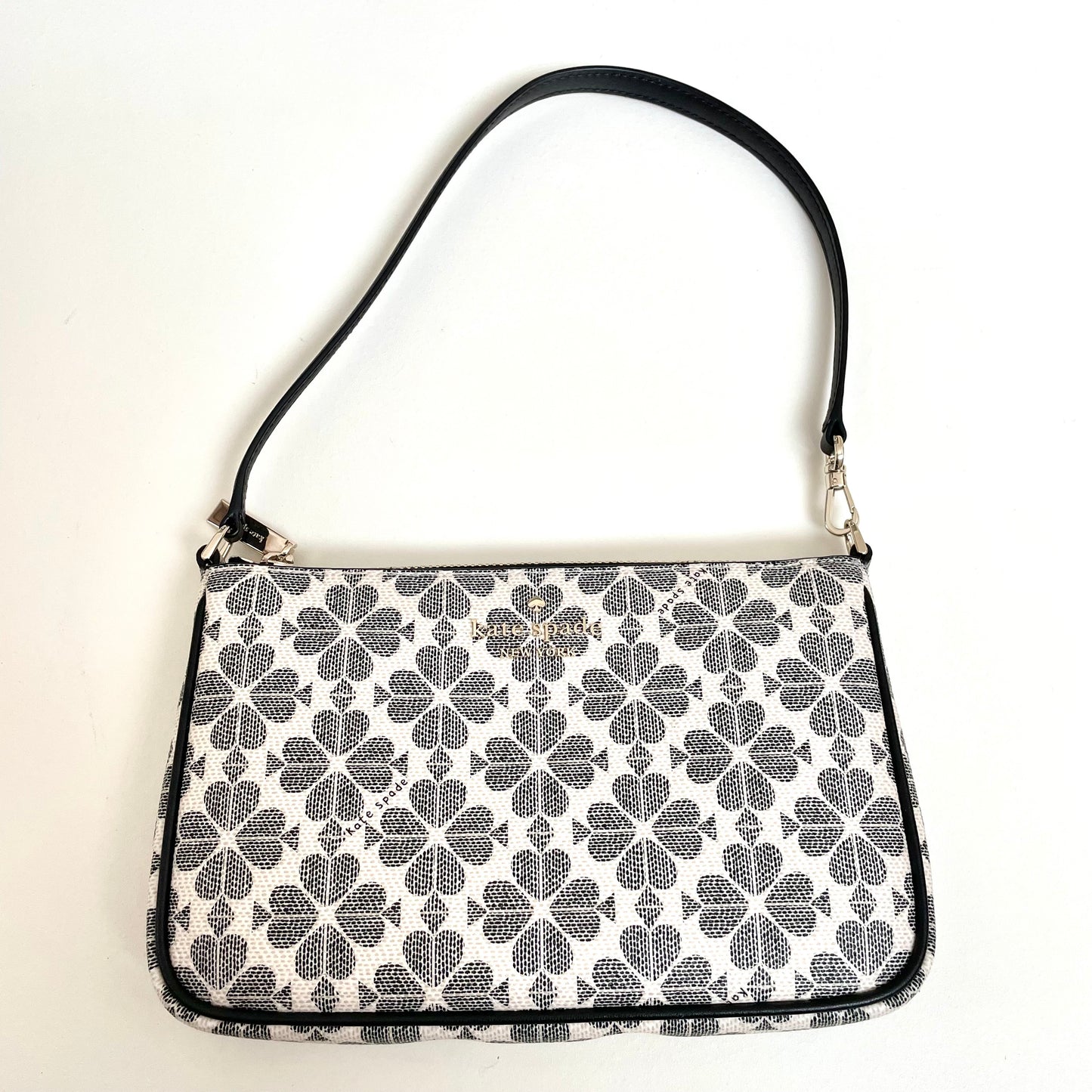 ケイトスペード クラッチバッグ リストレット フラワー レディース ポーチ 黒