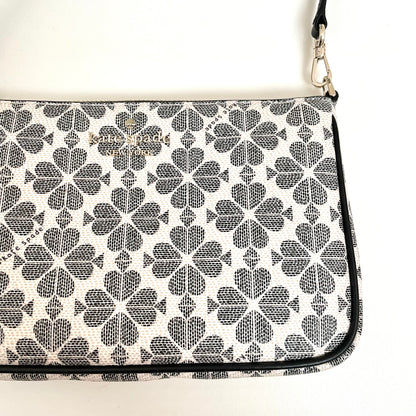 ケイトスペード クラッチバッグ リストレット フラワー レディース ポーチ 黒