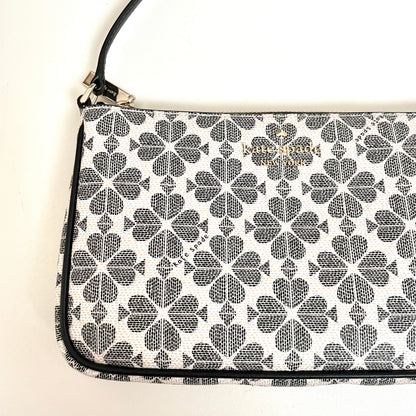 ケイトスペード クラッチバッグ リストレット フラワー レディース ポーチ 黒