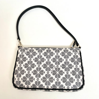 ケイトスペード クラッチバッグ リストレット フラワー レディース ポーチ 黒