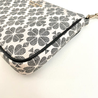 ケイトスペード クラッチバッグ リストレット フラワー レディース ポーチ 黒