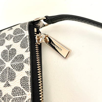ケイトスペード クラッチバッグ リストレット フラワー レディース ポーチ 黒