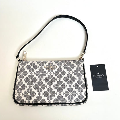 ケイトスペード クラッチバッグ リストレット フラワー レディース ポーチ 黒