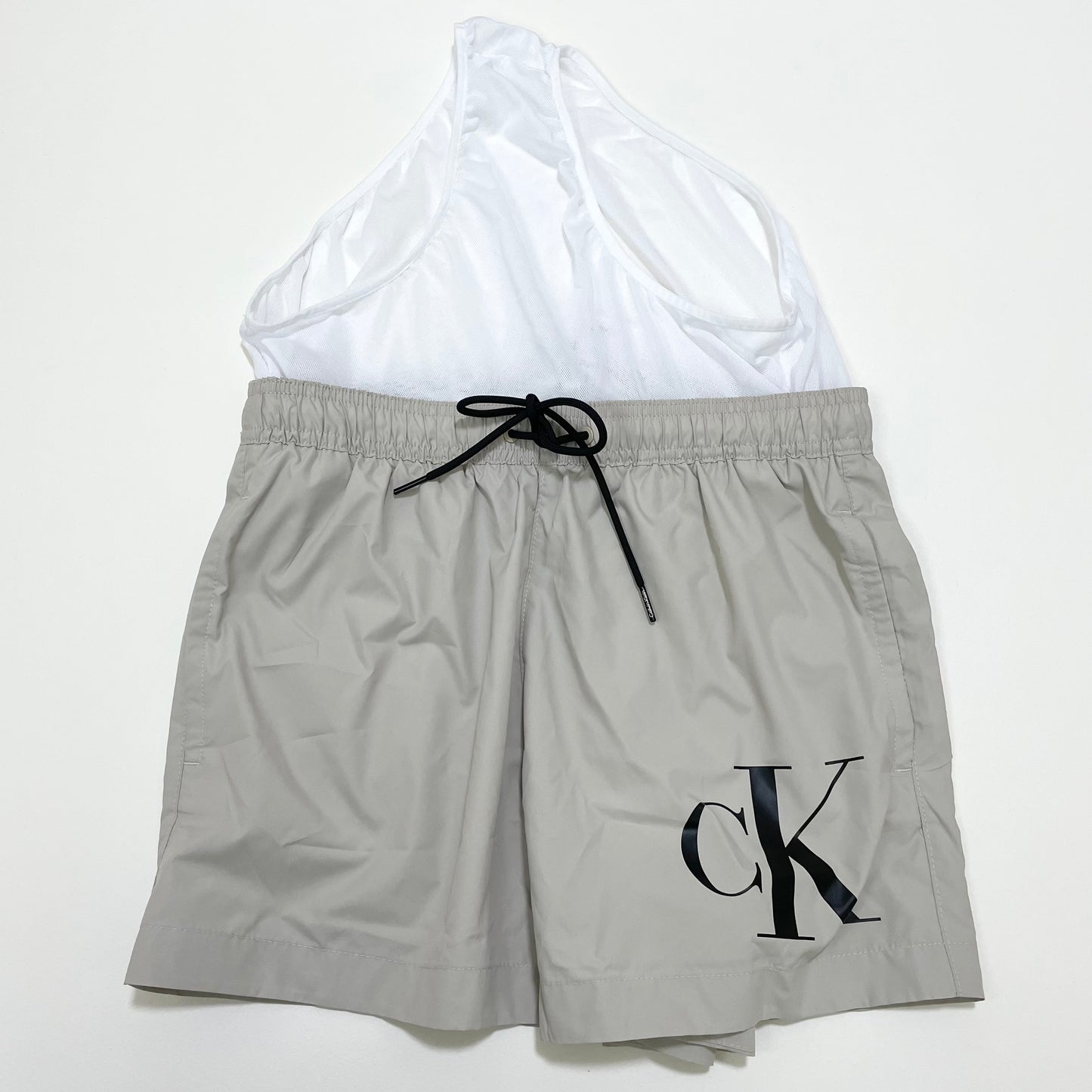 カルバンクライン 水着 S スイムウェア ホワイト ショートパンツ 白 メンズ