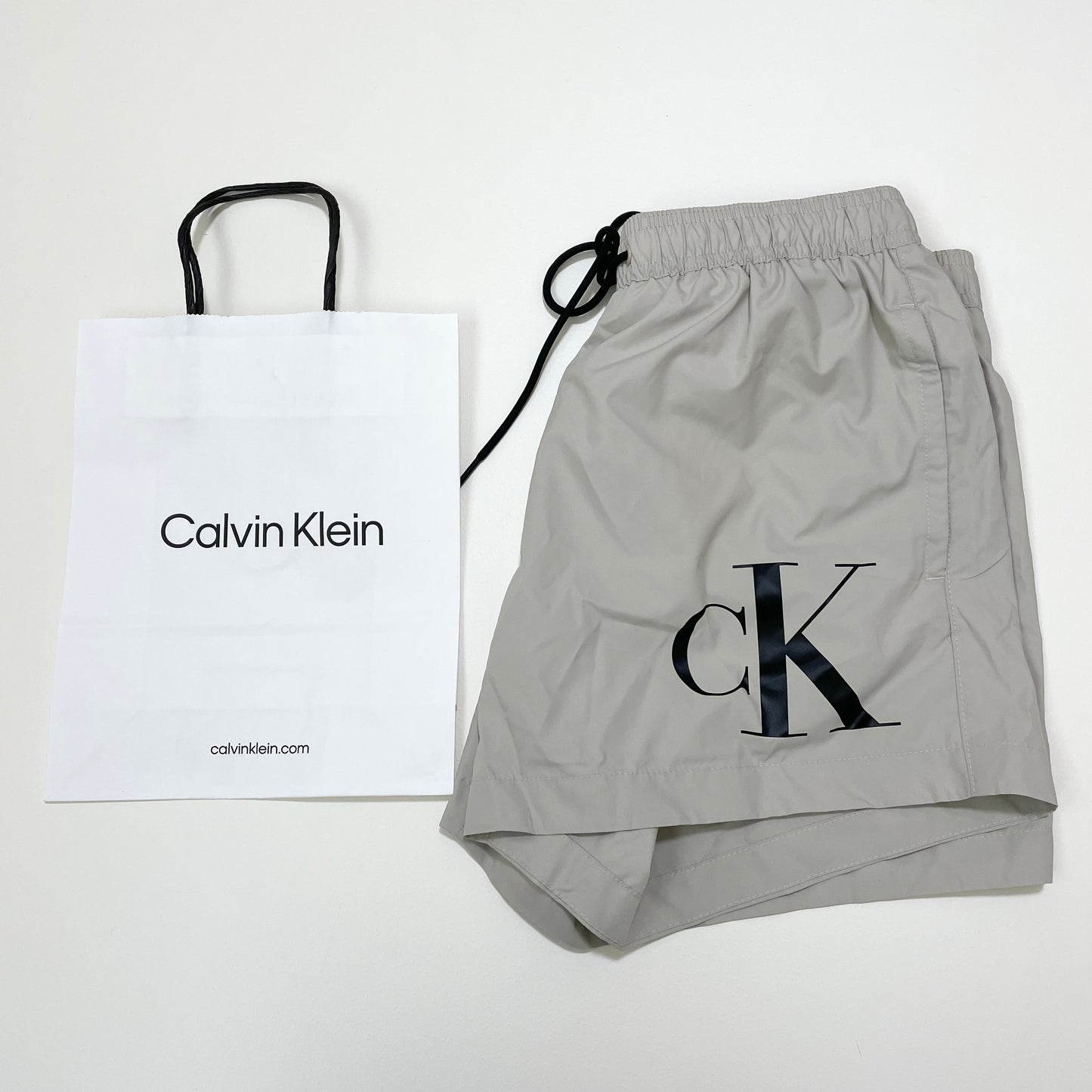 カルバンクライン 水着 S スイムウェア ホワイト ショートパンツ 白 メンズ