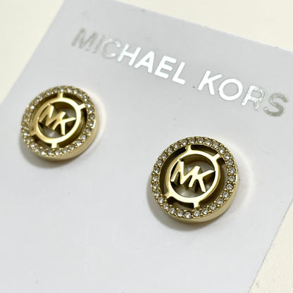 MICHAEL KORS マイケルコース ピアス アクセサリー レディース サークル ロゴ MK 上品 おしゃれ 可愛い ゴールド