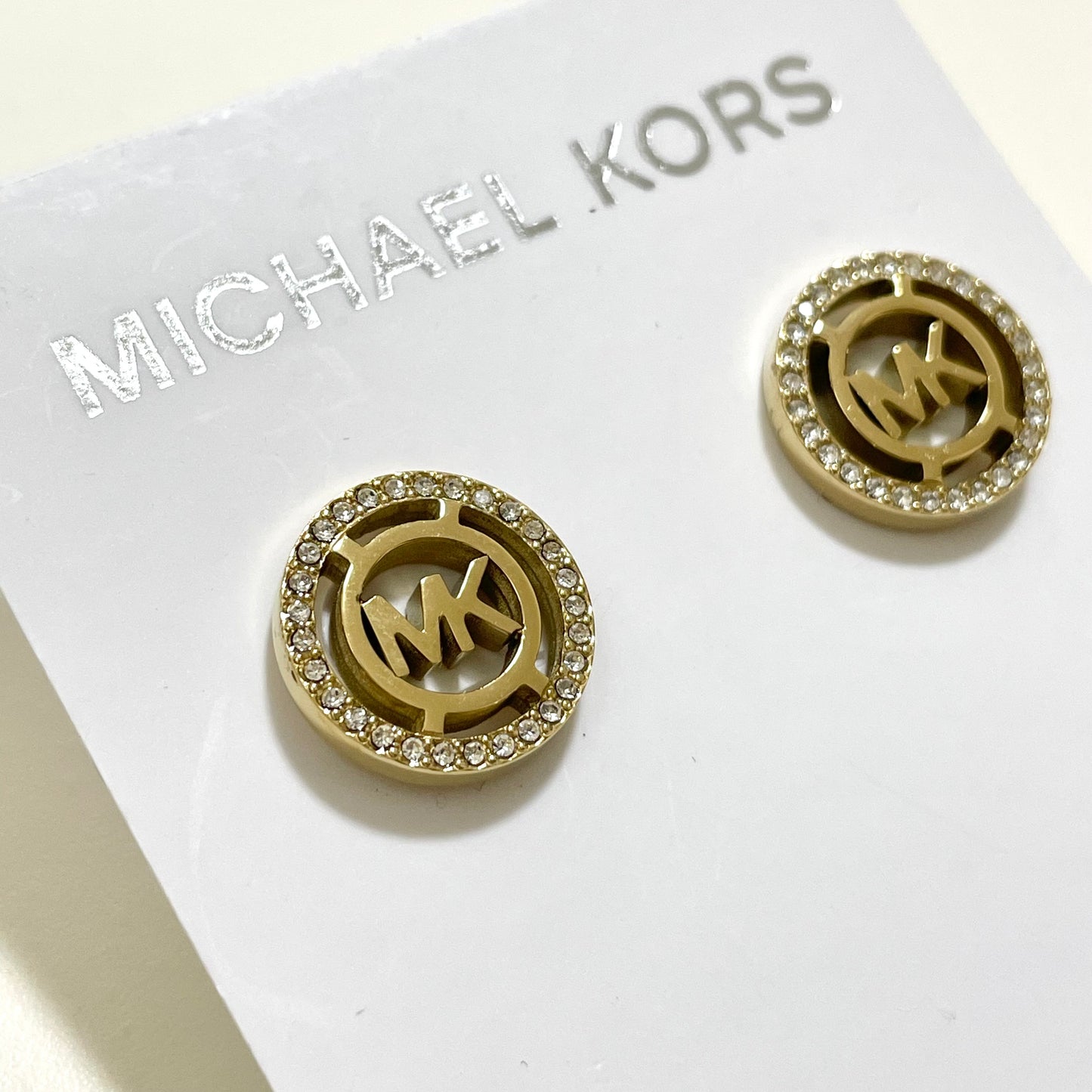 MICHAEL KORS マイケルコース ピアス アクセサリー レディース サークル ロゴ MK 上品 おしゃれ 可愛い ゴールド