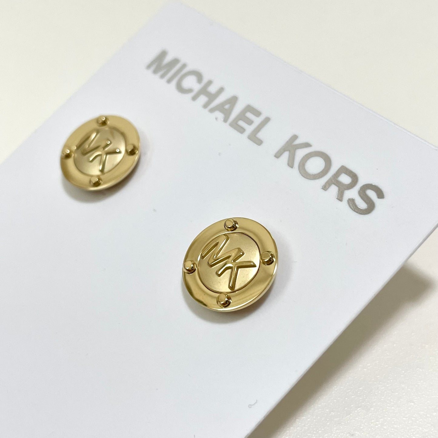 MICHAEL KORS マイケルコース ピアス アクセサリー レディース サークル ロゴ MK 上品 おしゃれ 可愛い ゴールド