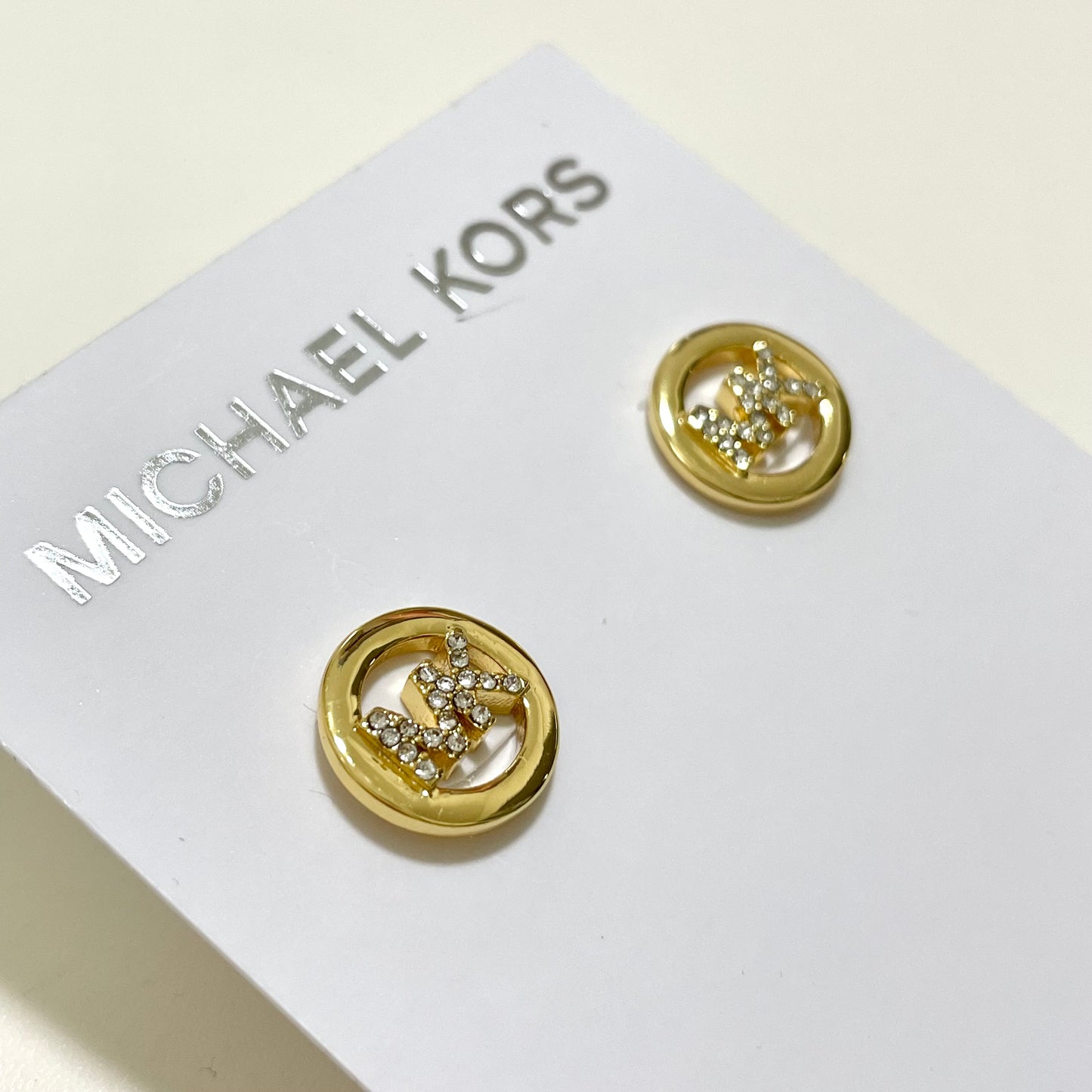 MICHAEL KORS マイケルコース ピアス アクセサリー レディース サークル ロゴ MK 上品 おしゃれ 可愛い ゴールド