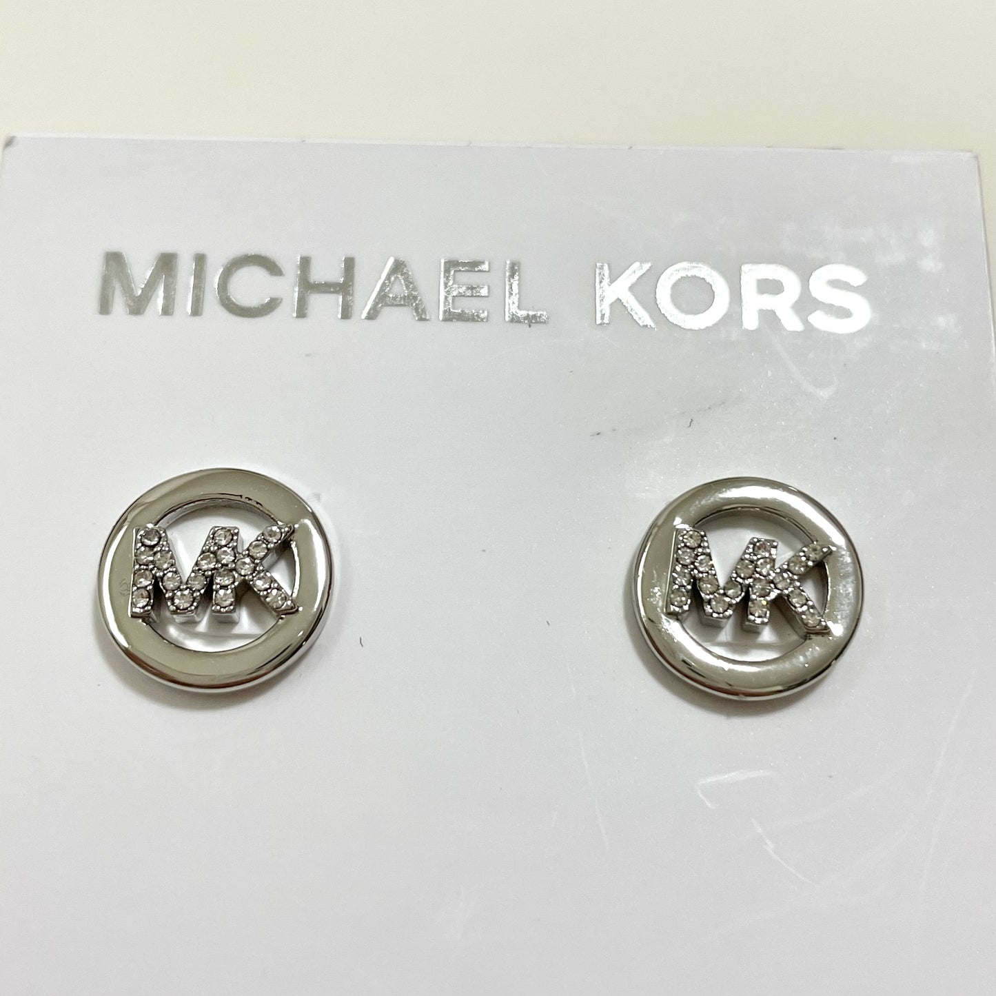 MICHAEL KORS マイケルコース ピアス アクセサリー レディース サークル ロゴ MK 上品 可愛い おしゃれ シルバー