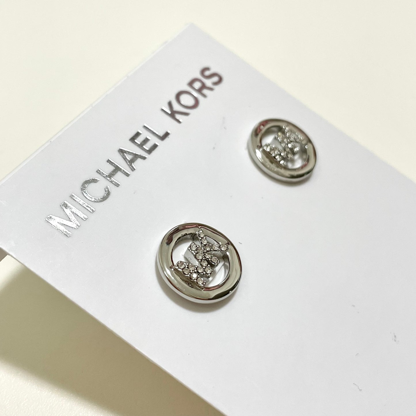 MICHAEL KORS マイケルコース ピアス アクセサリー レディース サークル ロゴ MK 上品 可愛い おしゃれ シルバー