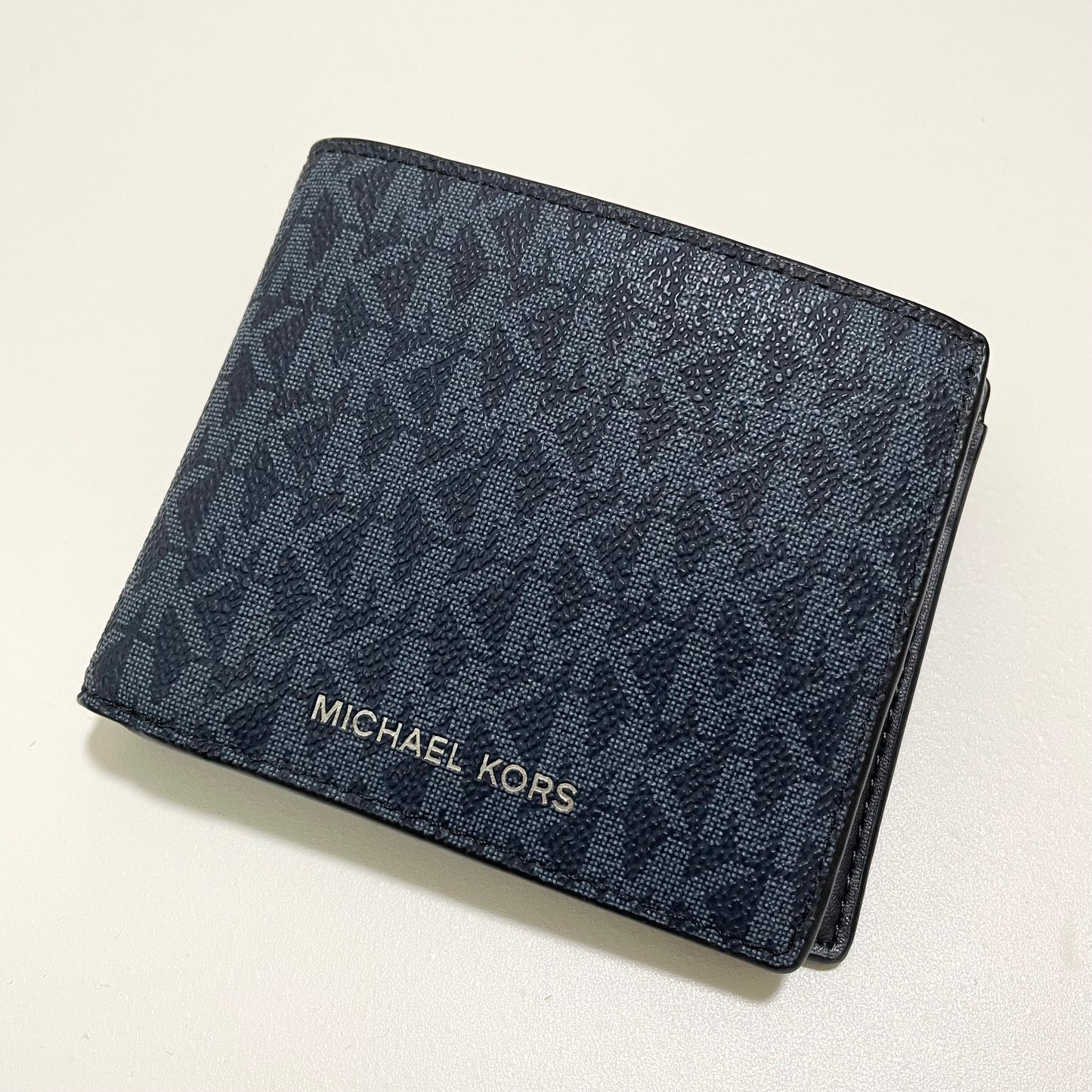 MICHAEL KORS マイケルコース 財布 折り財布 二つ折り財布 ウォレット メンズ シグネチャー コンパクト 紺 ネイビー