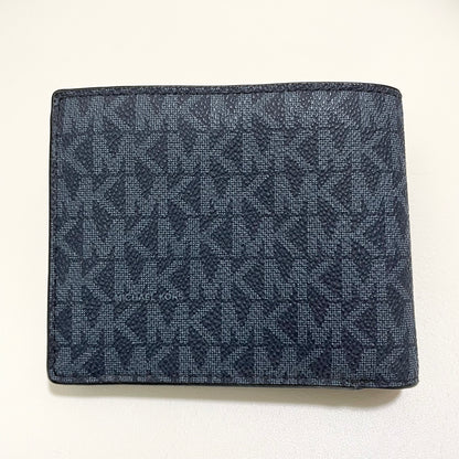 MICHAEL KORS マイケルコース 財布 折り財布 二つ折り財布 ウォレット メンズ シグネチャー コンパクト 紺 ネイビー