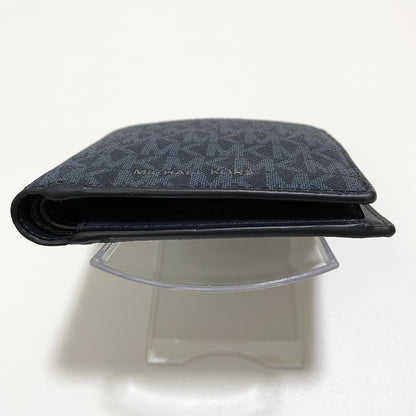 MICHAEL KORS マイケルコース 財布 折り財布 二つ折り財布 ウォレット メンズ シグネチャー コンパクト 紺 ネイビー