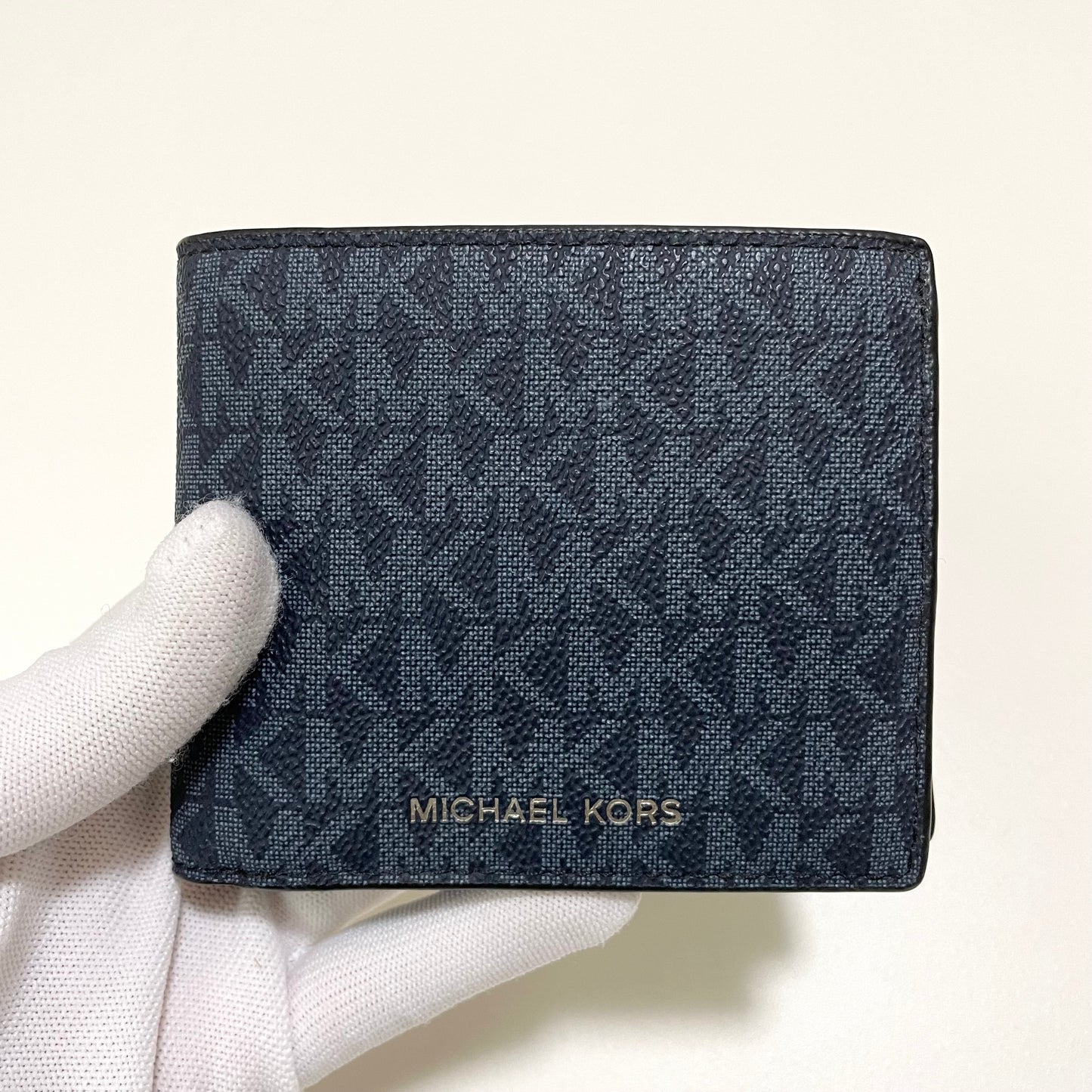 MICHAEL KORS マイケルコース 財布 折り財布 二つ折り財布 ウォレット メンズ シグネチャー コンパクト 紺 ネイビー
