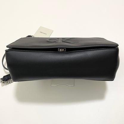 Calvin Klein カルバンクライン ショルダーバッグ レディース エンボス ロゴ CK シンプル 黒 ブラック