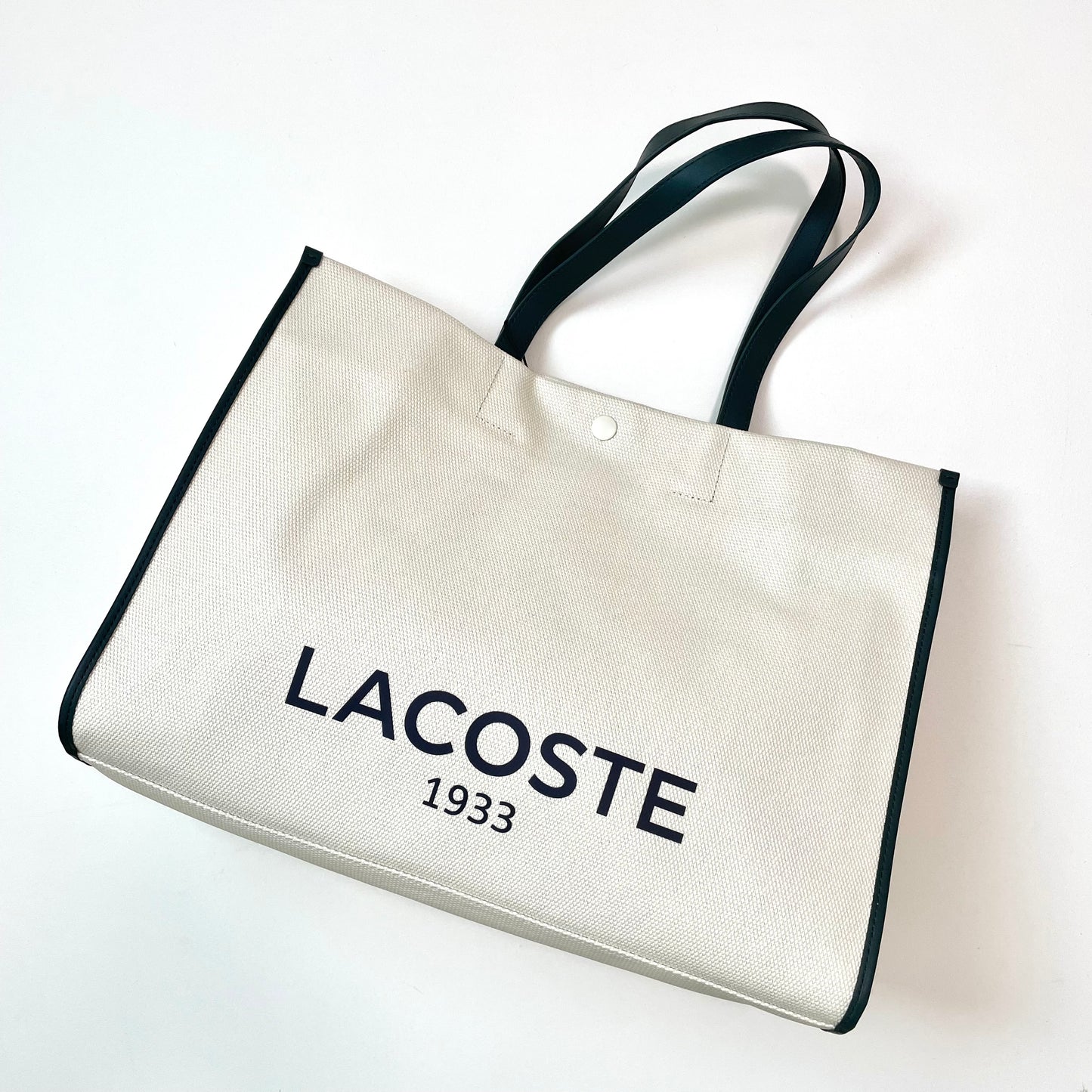 LACOSTE ラコステ バッグ レディース ヘリテージキャンバス テニススタイルトートバッグ カジュアル 大きめ 綿 ベージュ