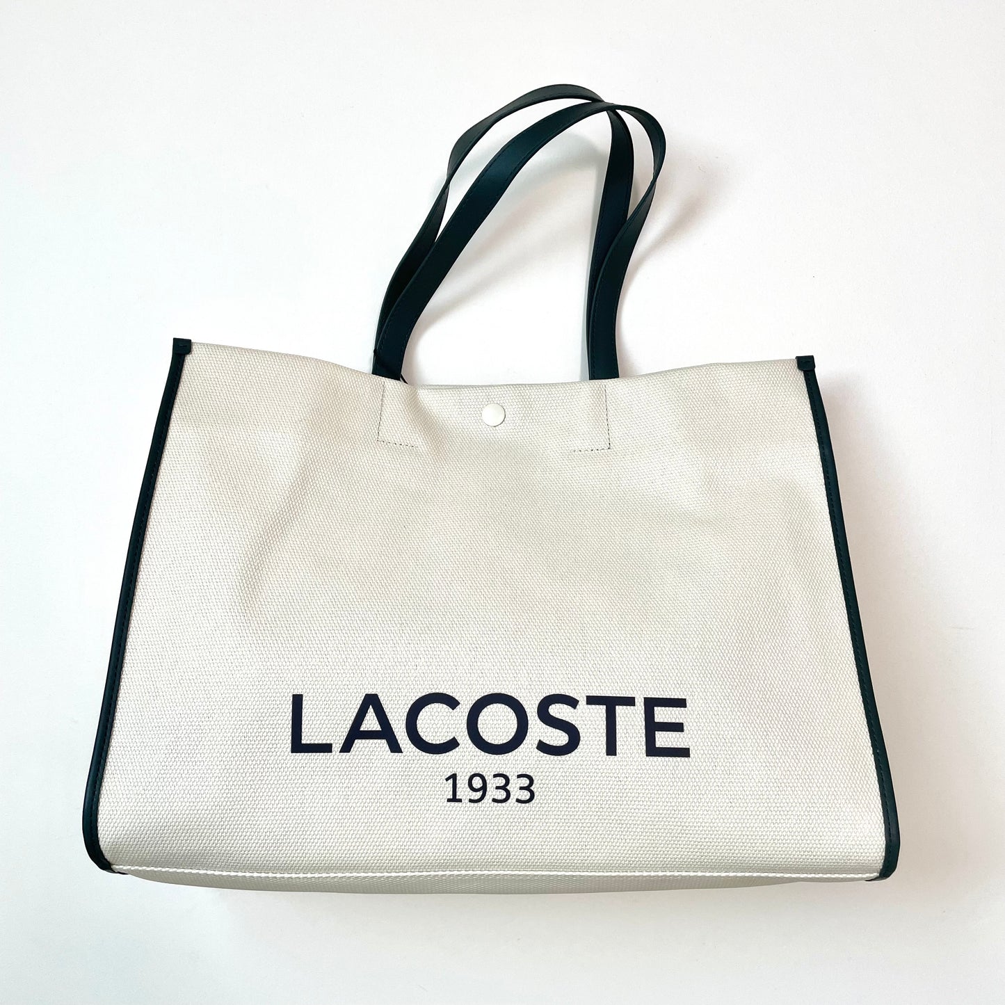 LACOSTE ラコステ バッグ レディース ヘリテージキャンバス テニススタイルトートバッグ カジュアル 大きめ 綿 ベージュ