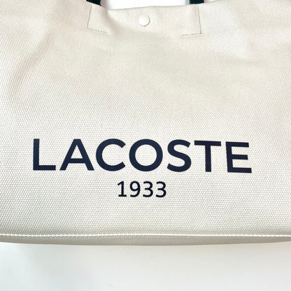 LACOSTE ラコステ バッグ レディース ヘリテージキャンバス テニススタイルトートバッグ カジュアル 大きめ 綿 ベージュ