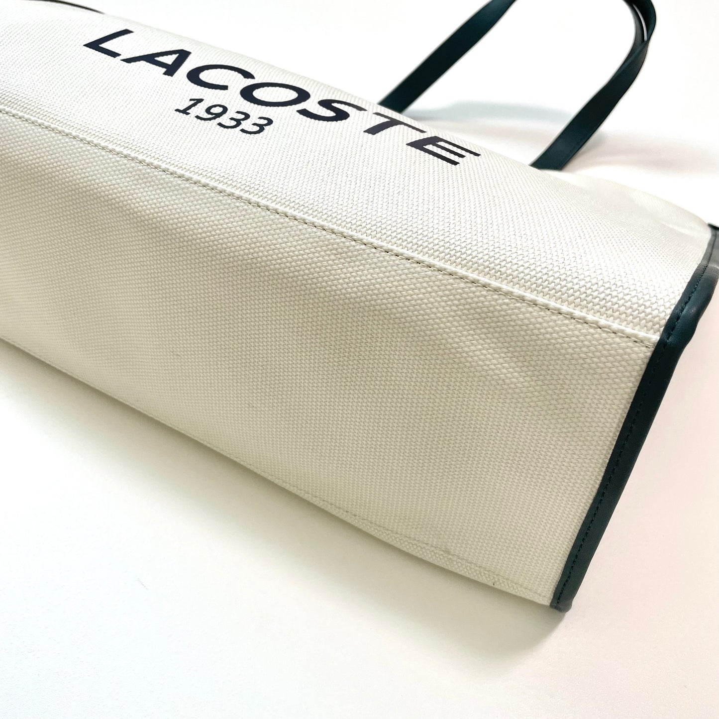 LACOSTE ラコステ バッグ レディース ヘリテージキャンバス テニススタイルトートバッグ カジュアル 大きめ 綿 ベージュ