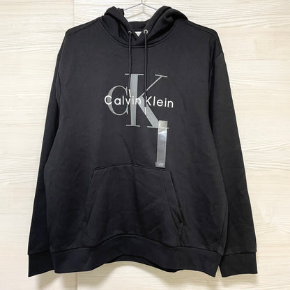 Calvin Klein Jeans カルバンクライン ジーンズ パーカー L 長袖 フード ロゴ プリント メンズ  ブラック
