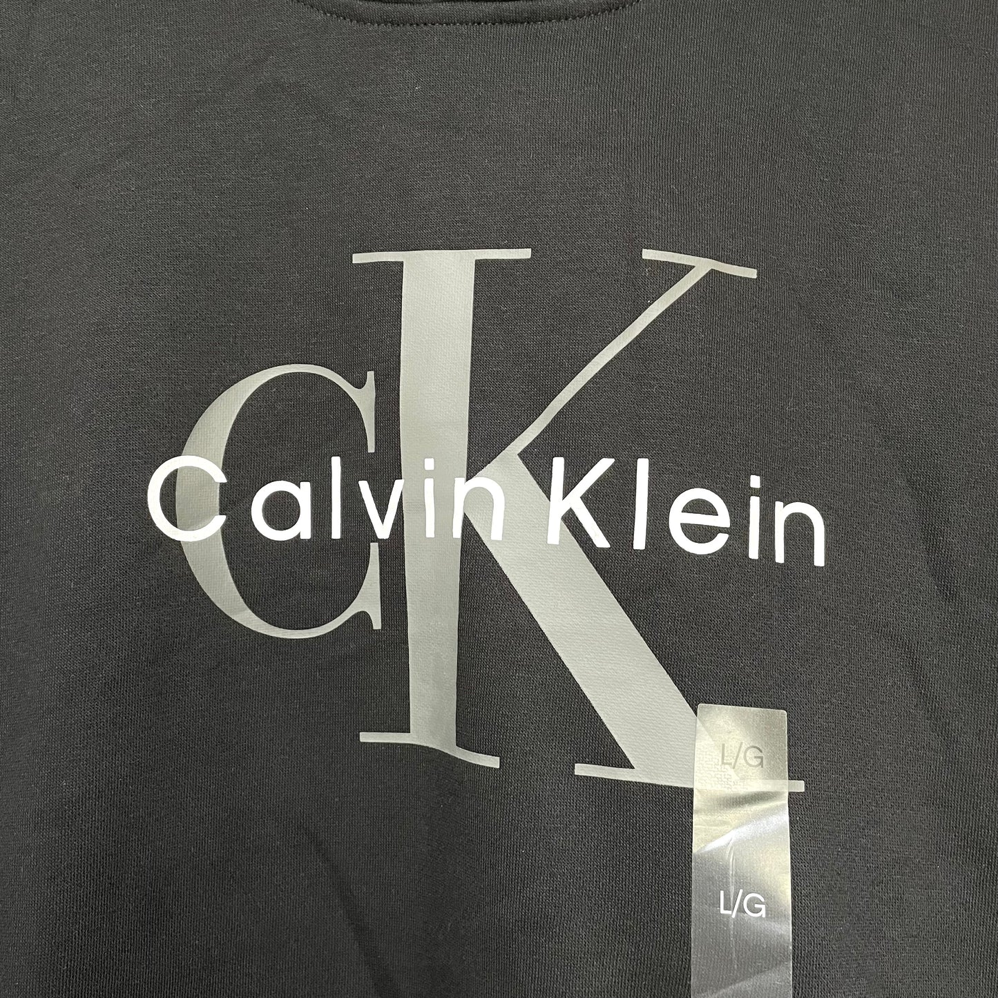 Calvin Klein Jeans カルバンクライン ジーンズ パーカー L 長袖 フード ロゴ プリント メンズ  ブラック