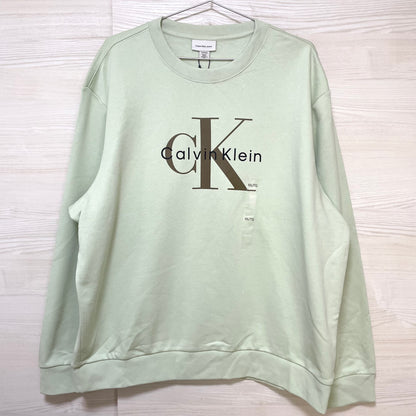 Calvin Klein Jeans カルバンクライン ジーンズ トレーナー XXL 長袖 ロゴ CK プリント 緑 グリーン