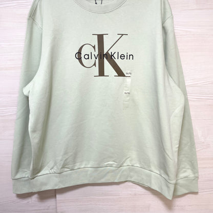 Calvin Klein Jeans カルバンクライン ジーンズ トレーナー XXL 長袖 ロゴ CK プリント 緑 グリーン