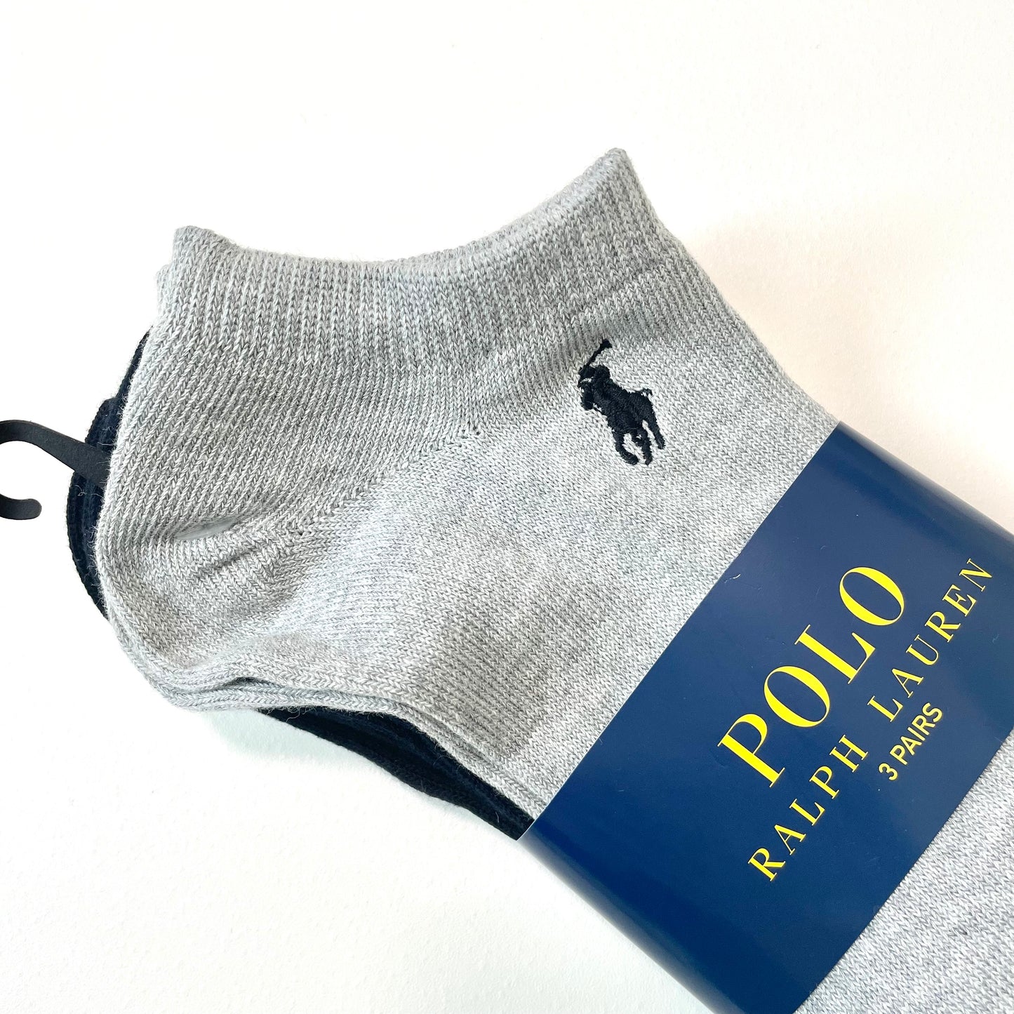 POLO RALPH LAUREN ポロ ラルフローレン 靴下 メンズ くるぶし丈 シンプル 3足セット ワンポイント ロゴ