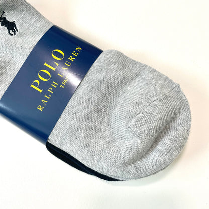 POLO RALPH LAUREN ポロ ラルフローレン 靴下 メンズ くるぶし丈 シンプル 3足セット ワンポイント ロゴ