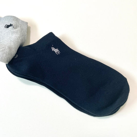 POLO RALPH LAUREN ポロ ラルフローレン 靴下 メンズ くるぶし丈 シンプル 3足セット ワンポイント ロゴ