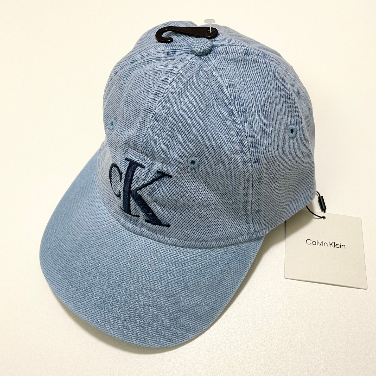 Calvin Klein カルバンクライン キャップ ベースボール 帽子 ONE SIZE デニム 刺繍 ロゴCK レディース 青