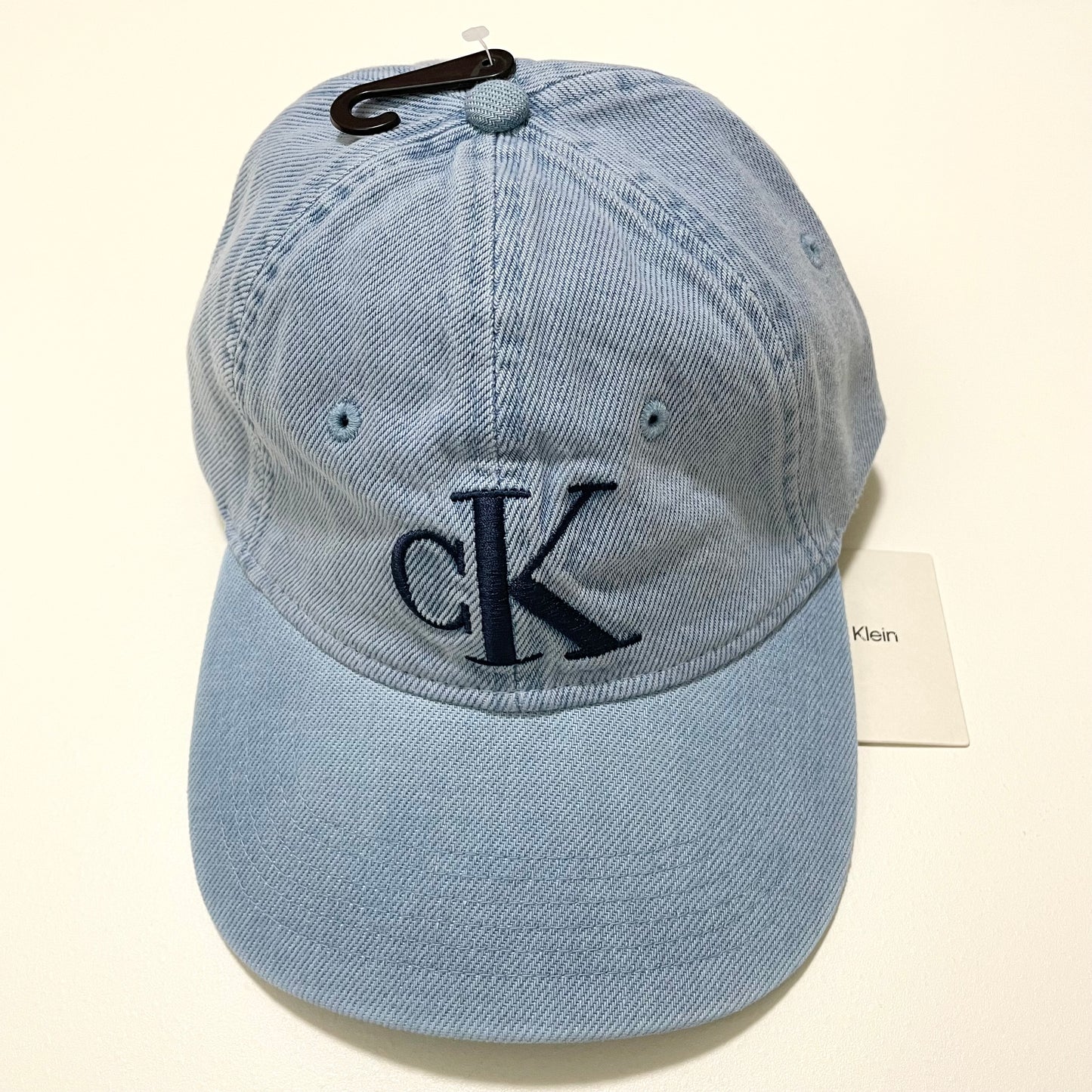 Calvin Klein カルバンクライン キャップ ベースボール 帽子 ONE SIZE デニム 刺繍 ロゴCK レディース 青