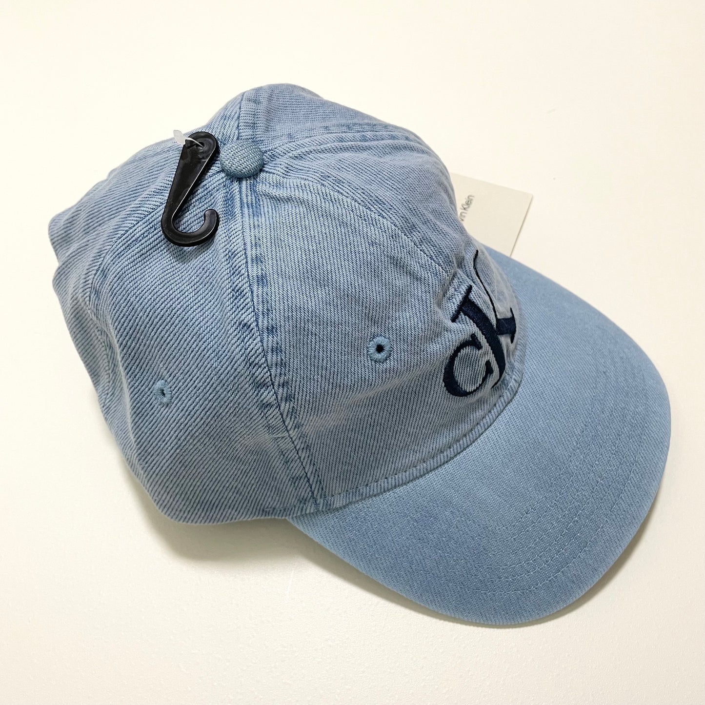 Calvin Klein カルバンクライン キャップ ベースボール 帽子 ONE SIZE デニム 刺繍 ロゴCK レディース 青