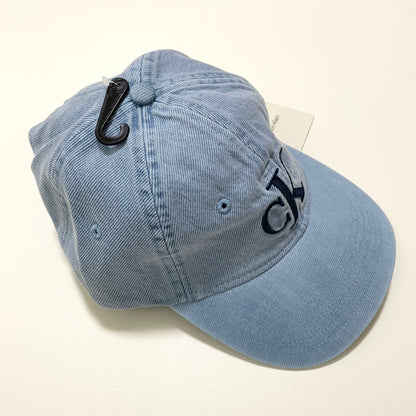 Calvin Klein カルバンクライン キャップ ベースボール 帽子 ONE SIZE デニム 刺繍 ロゴCK レディース 青