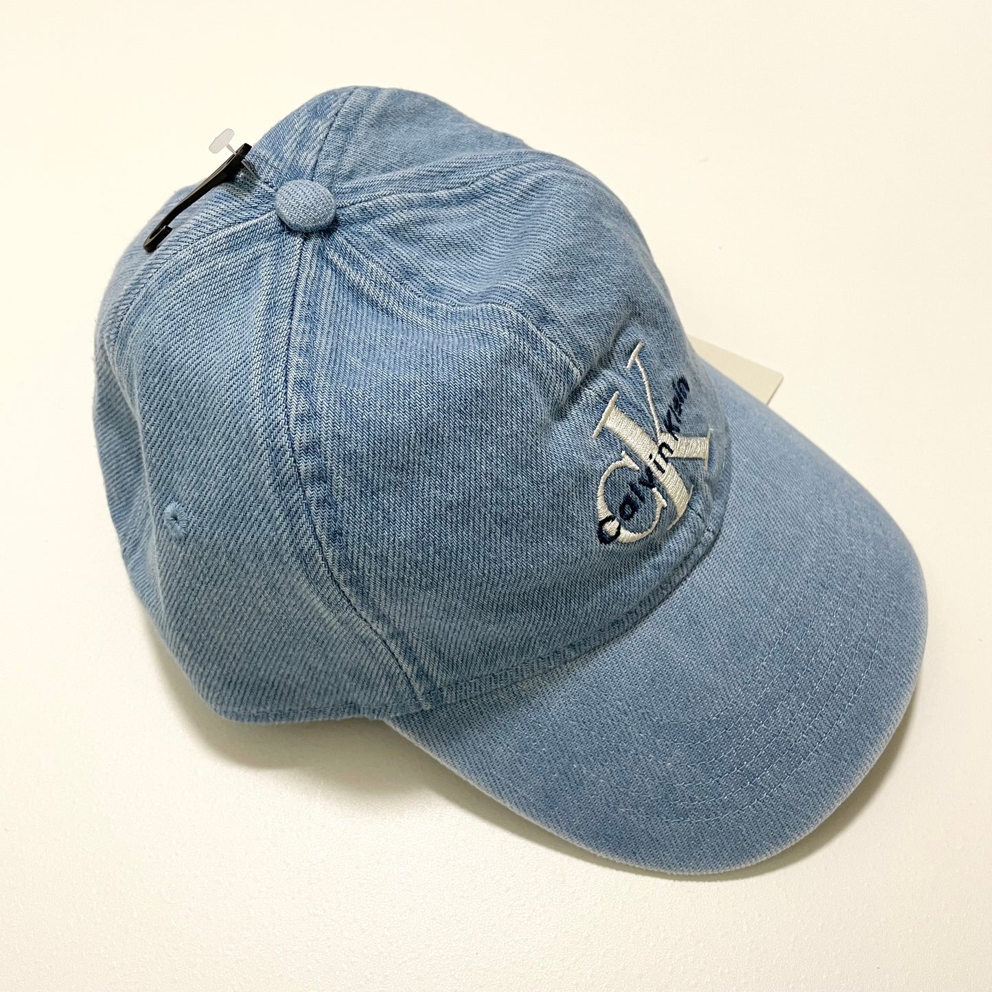 Calvin Klein カルバンクライン キャップ ベースボール 帽子 ONE SIZE デニム 刺繍 ロゴCK レディース 青