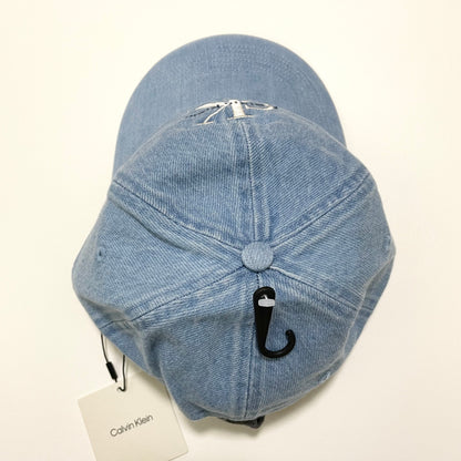 Calvin Klein カルバンクライン キャップ ベースボール 帽子 ONE SIZE デニム 刺繍 ロゴCK レディース 青