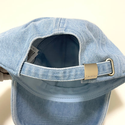 Calvin Klein カルバンクライン キャップ ベースボール 帽子 ONE SIZE デニム 刺繍 ロゴCK レディース 青